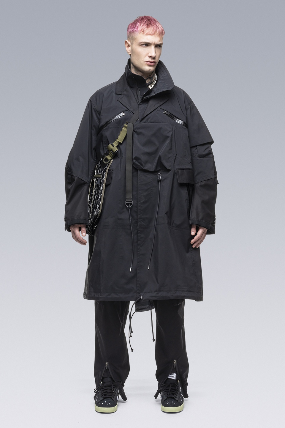 SAC-J2760 sacai / ACRONYM Trench Coat Black - 23