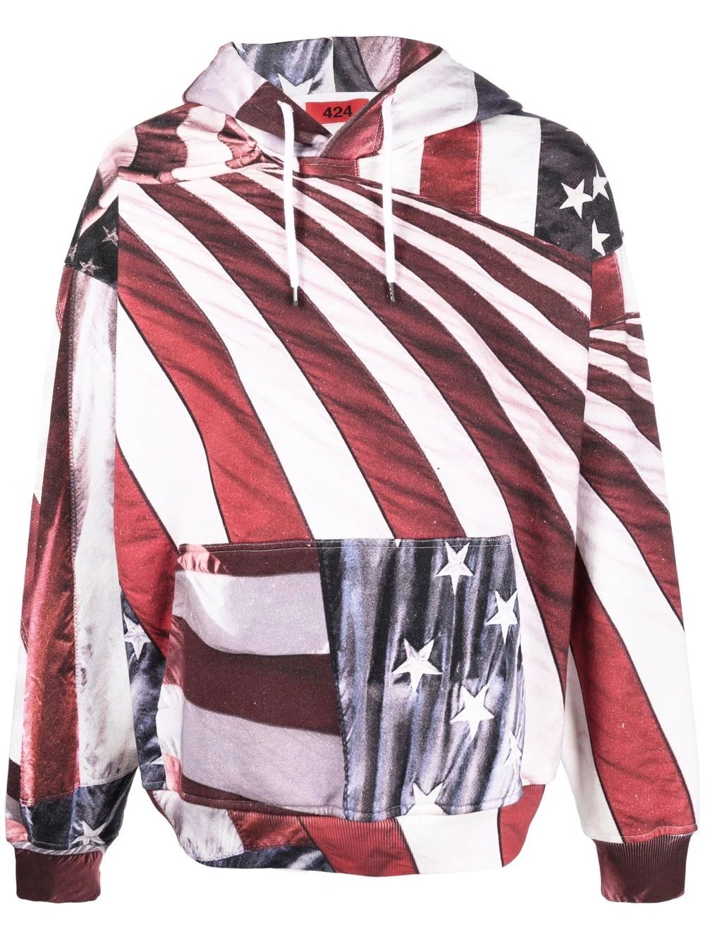 american flag-print oversized hoodie - 1