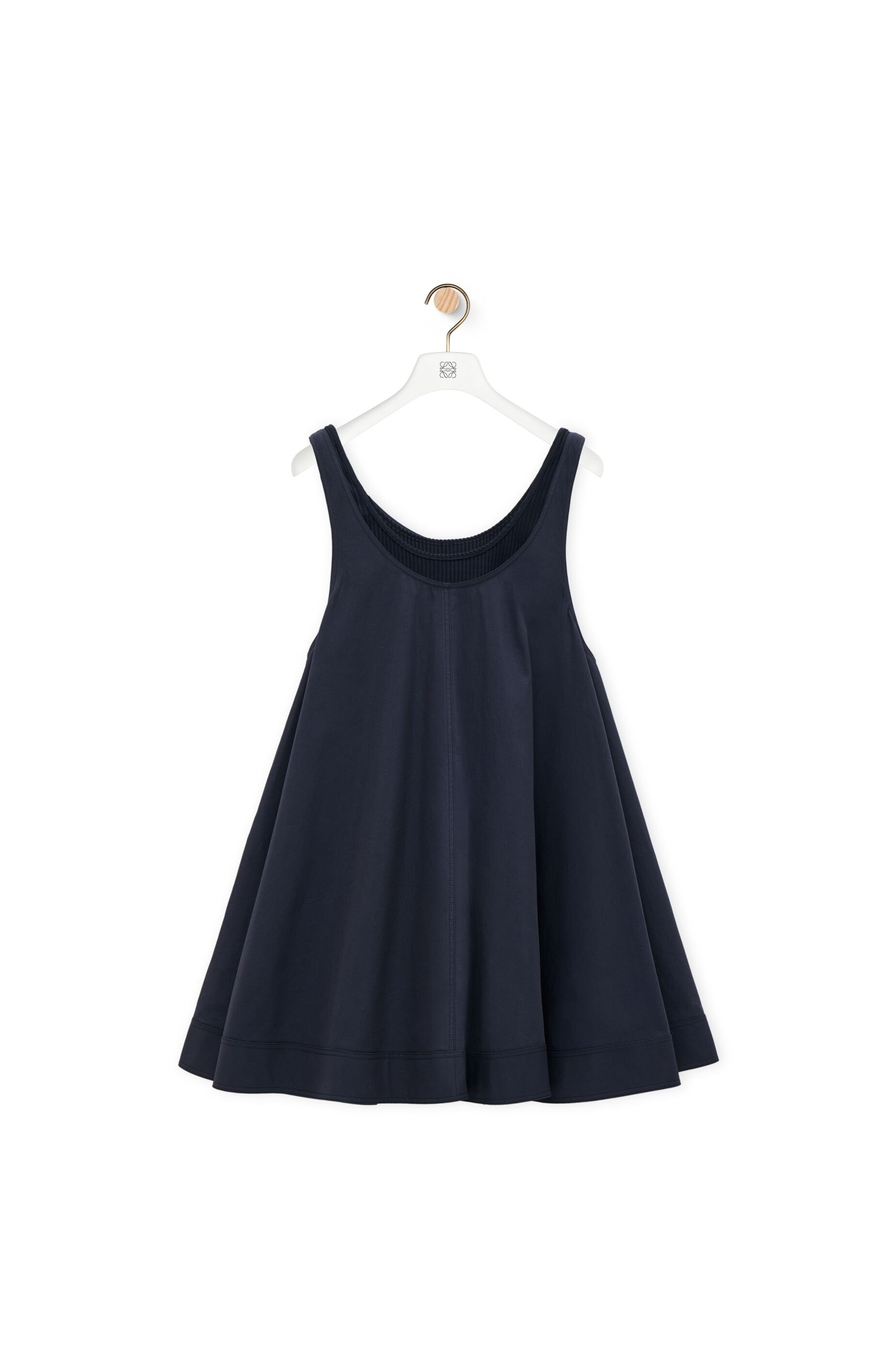 Trapeze dress in cotton and silk - 1