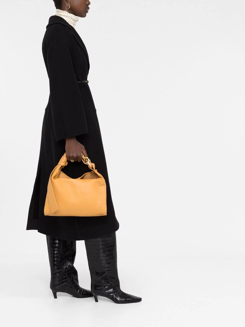 belted wool coat - 6