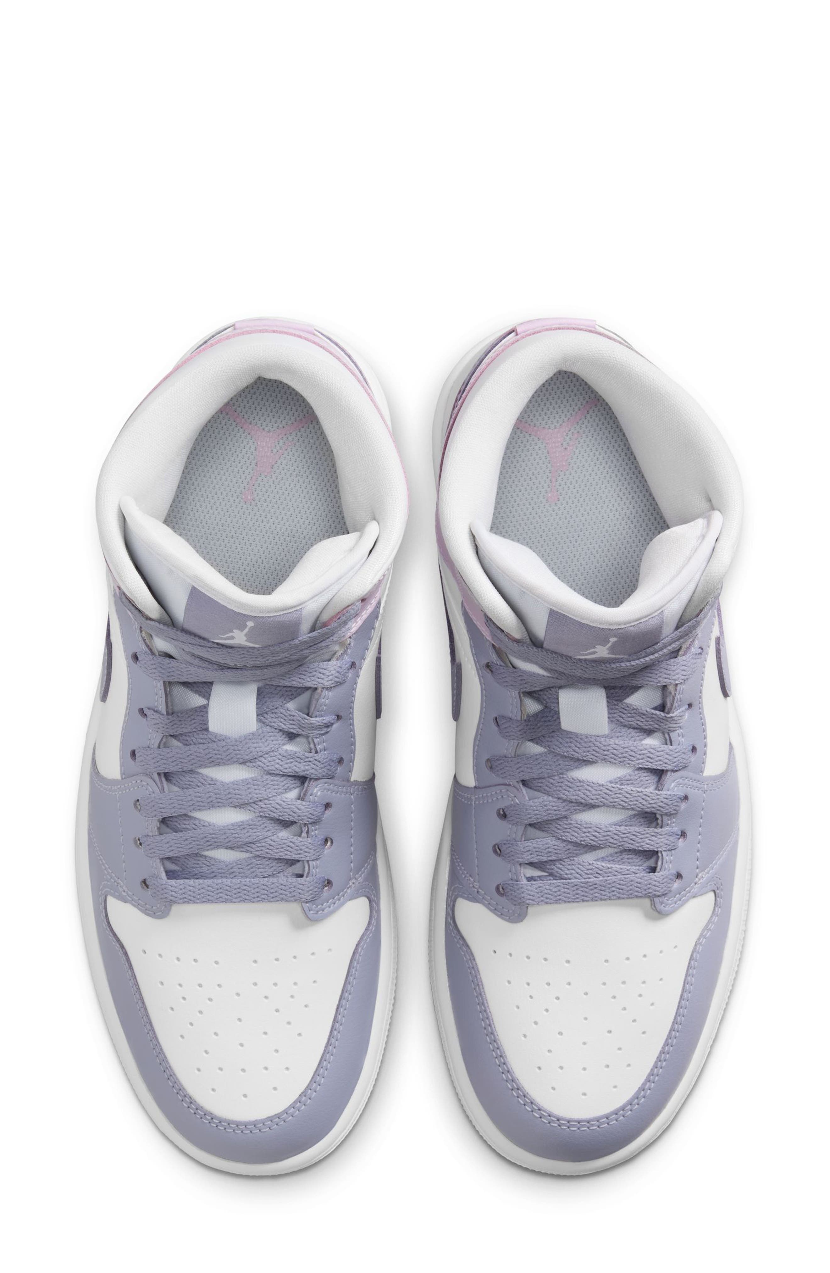Air Jordan 1 Mid Sneaker in Indigo Haze/Doll/White at Nordstrom - 3