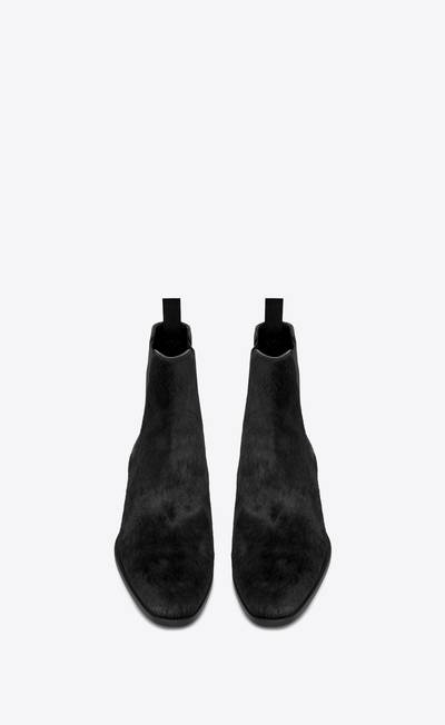 SAINT LAURENT wyatt chelsea boots in pony-effect leather outlook