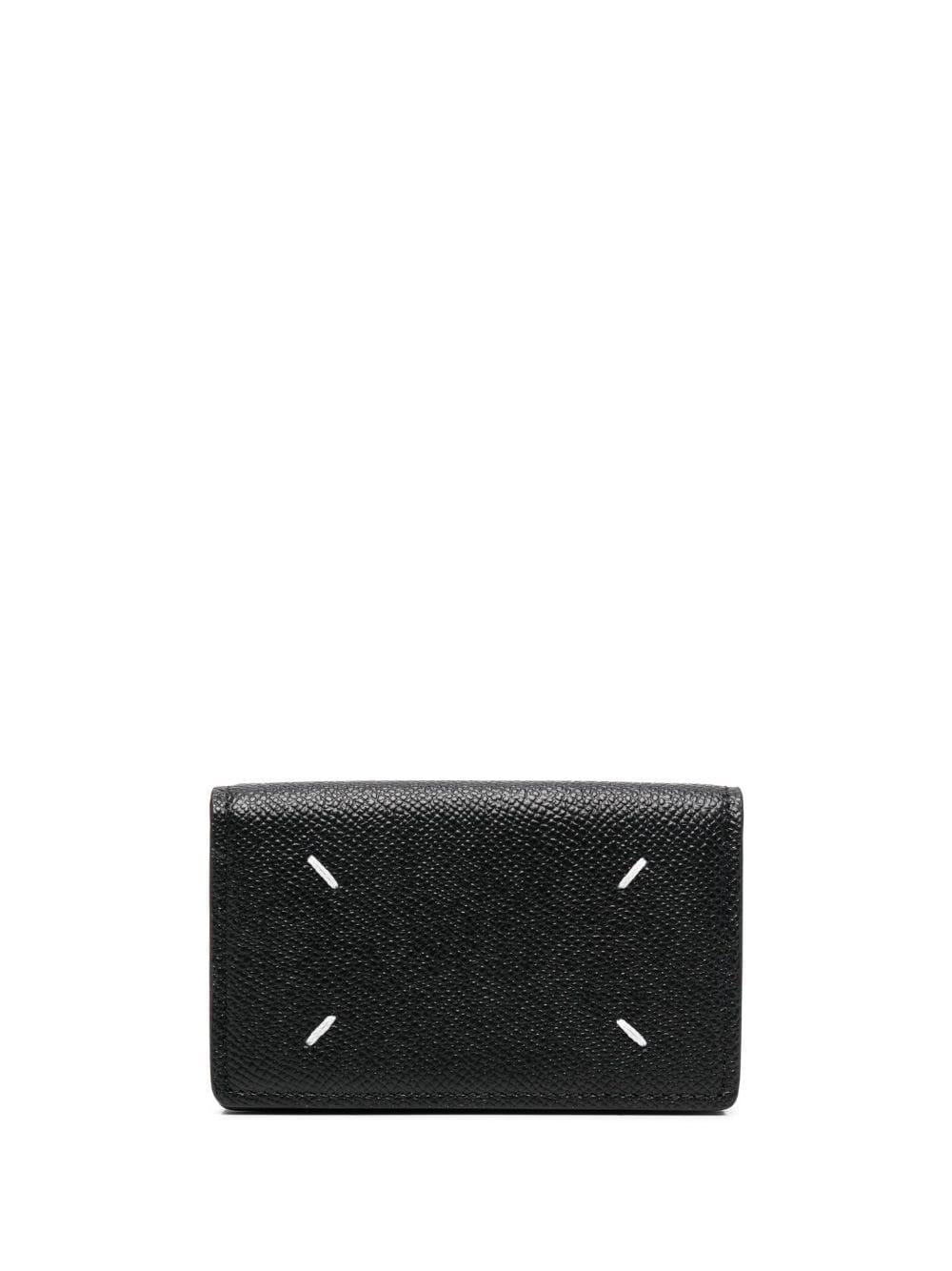 four-stitch leather card holder - 1