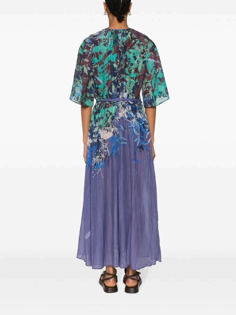 floral-print pleated midi dress 4