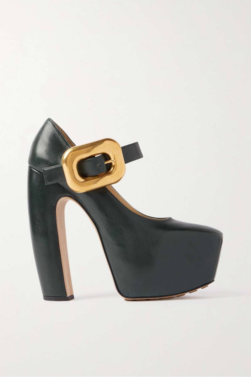 Club leather platform pumps 1