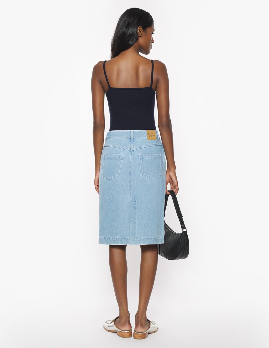 STRAIGHT DENIM SKIRT - 5