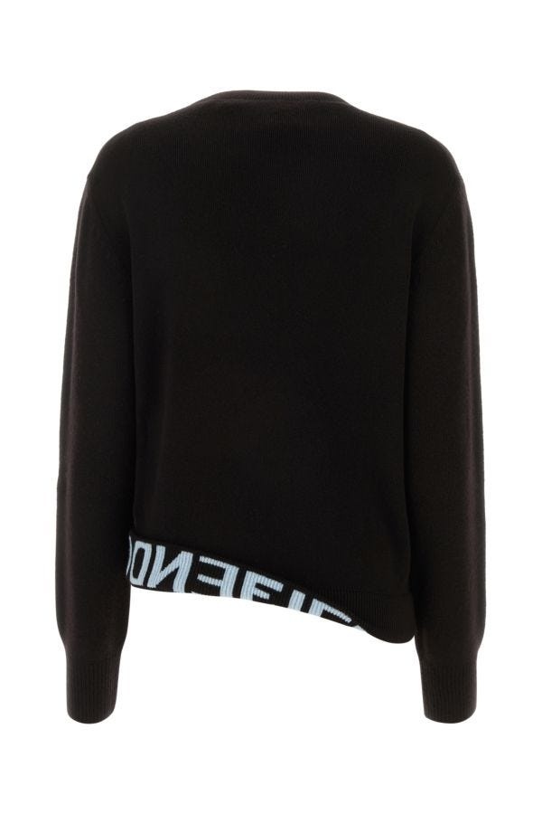 Fendi Woman Dark Brown Wool Blend Sweater - 2