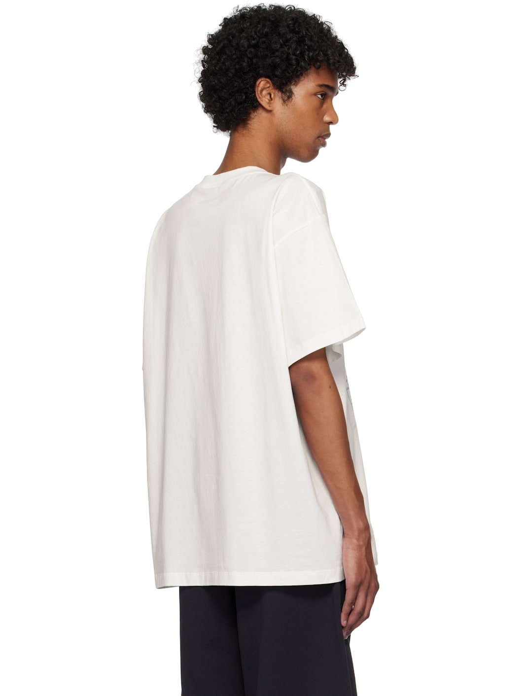 White Newspaper Print T-shirt - 3