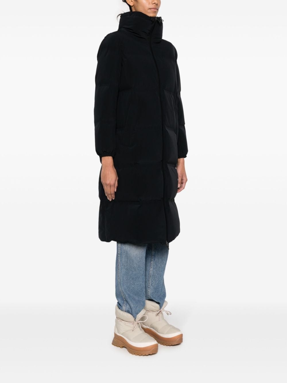 zip-up padded coat - 5