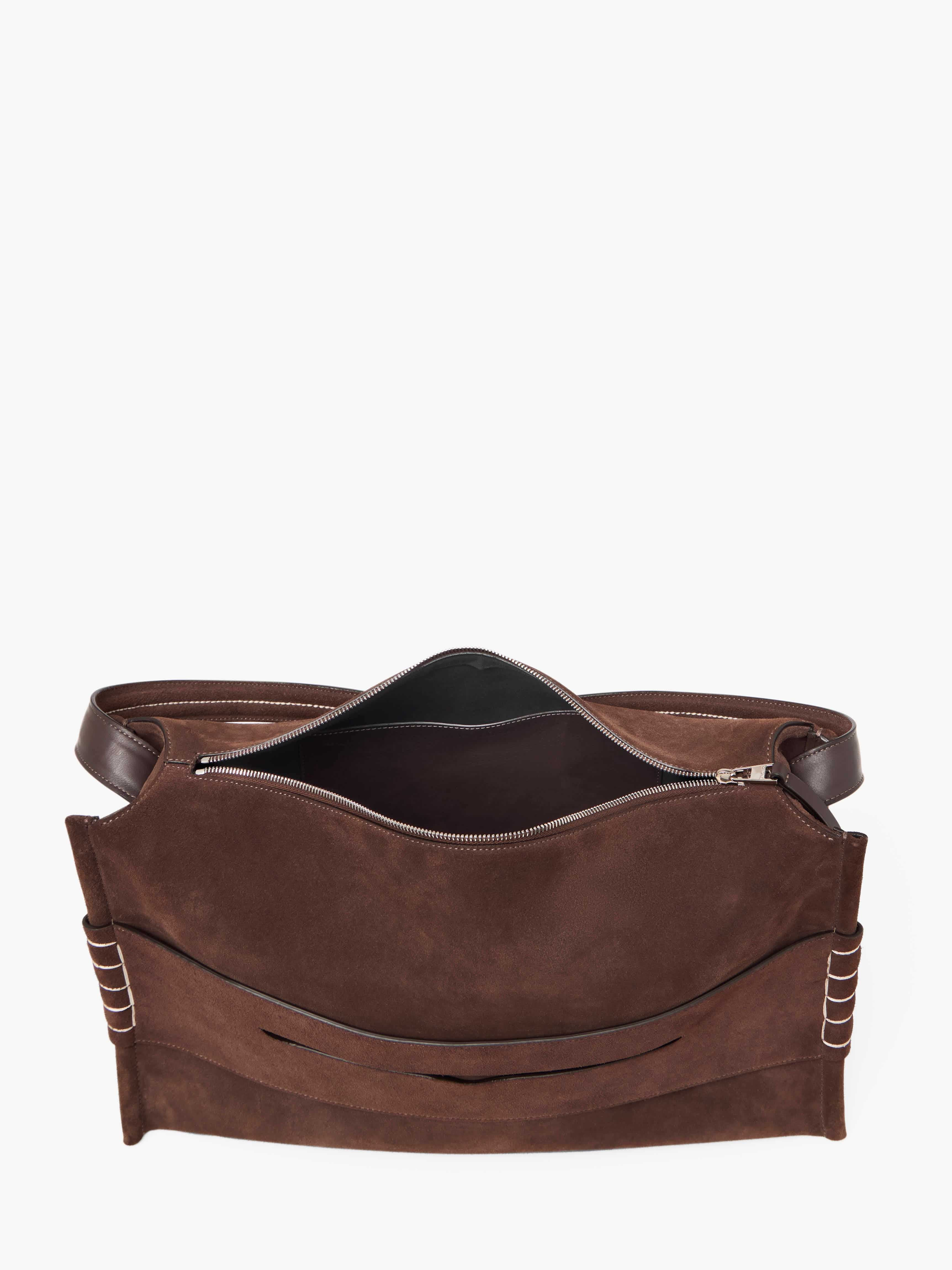 LARGE LOAFER BAG - SUEDE SHOULDER BAG - 3