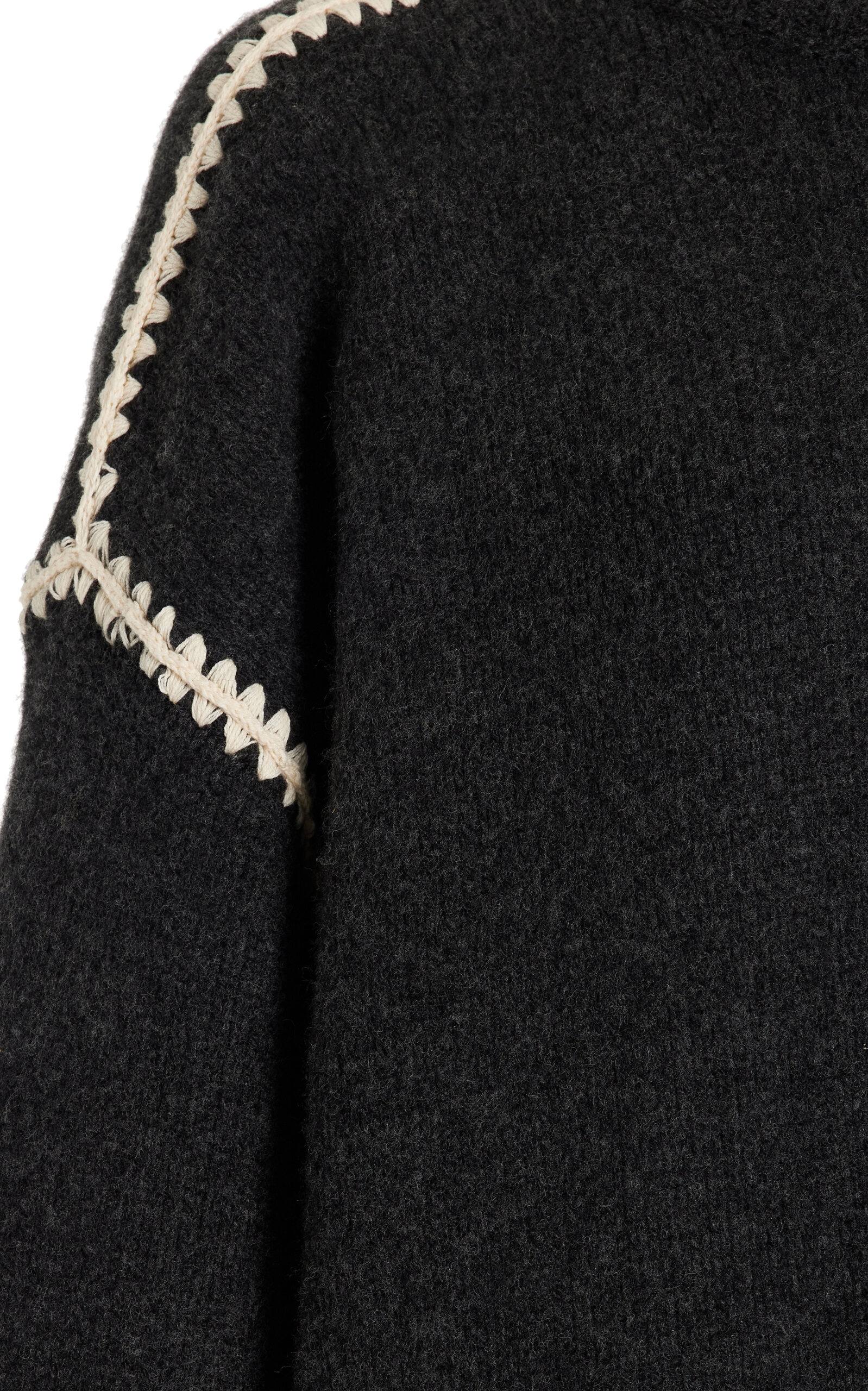 Embroidered Wool-Cashmere Sweater grey - 5