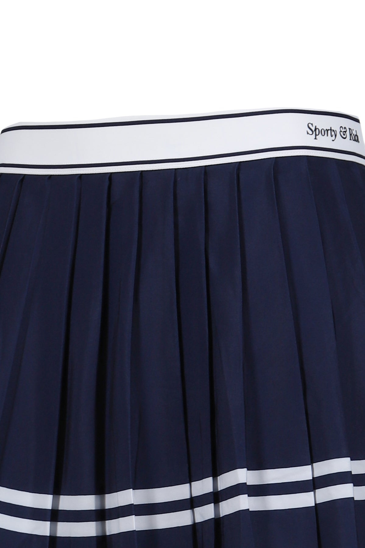 ITALIC LOGO PLEATED SKIRT / DARK NVY - 4