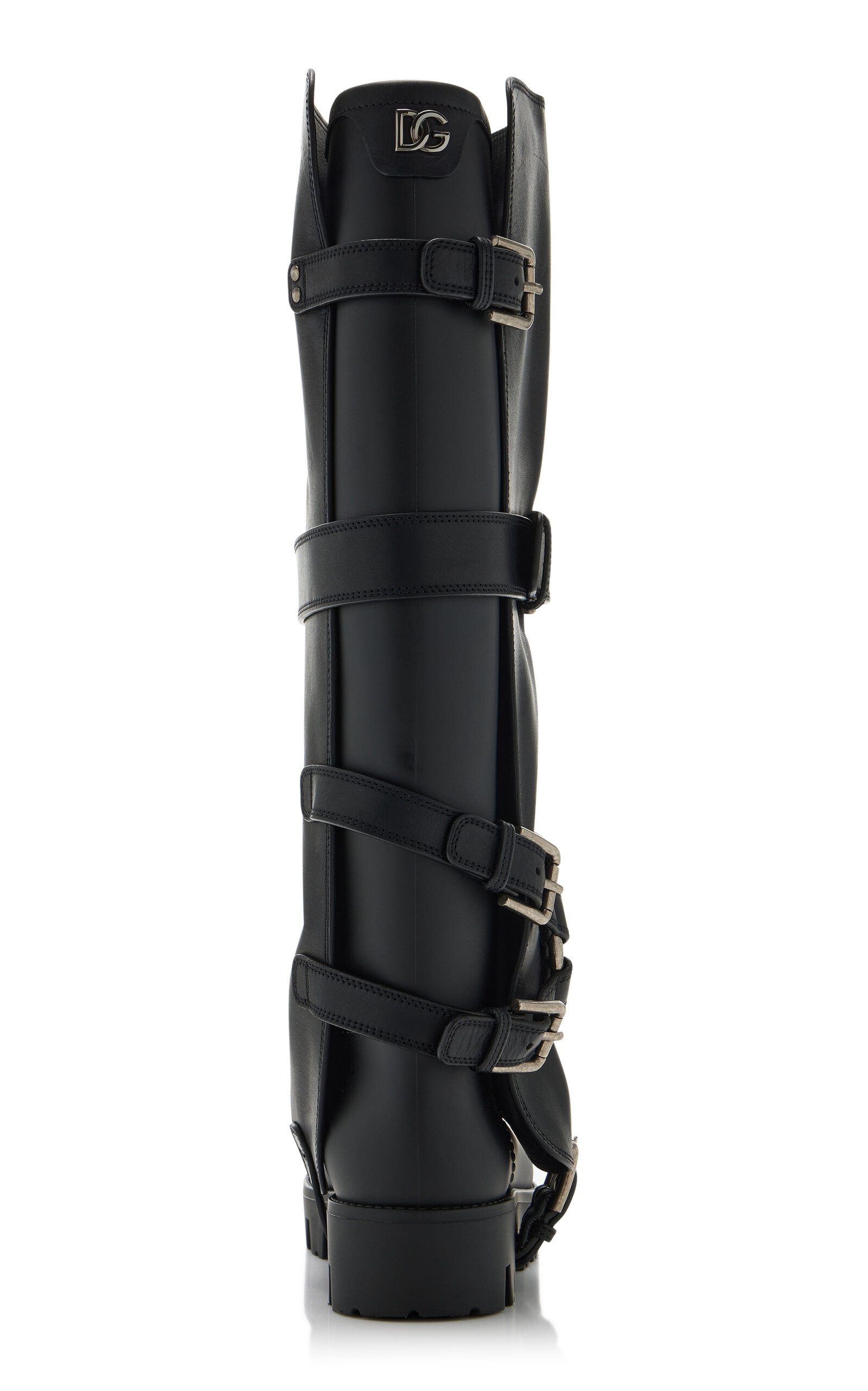 Rubber and Leather Rainboots black - 5