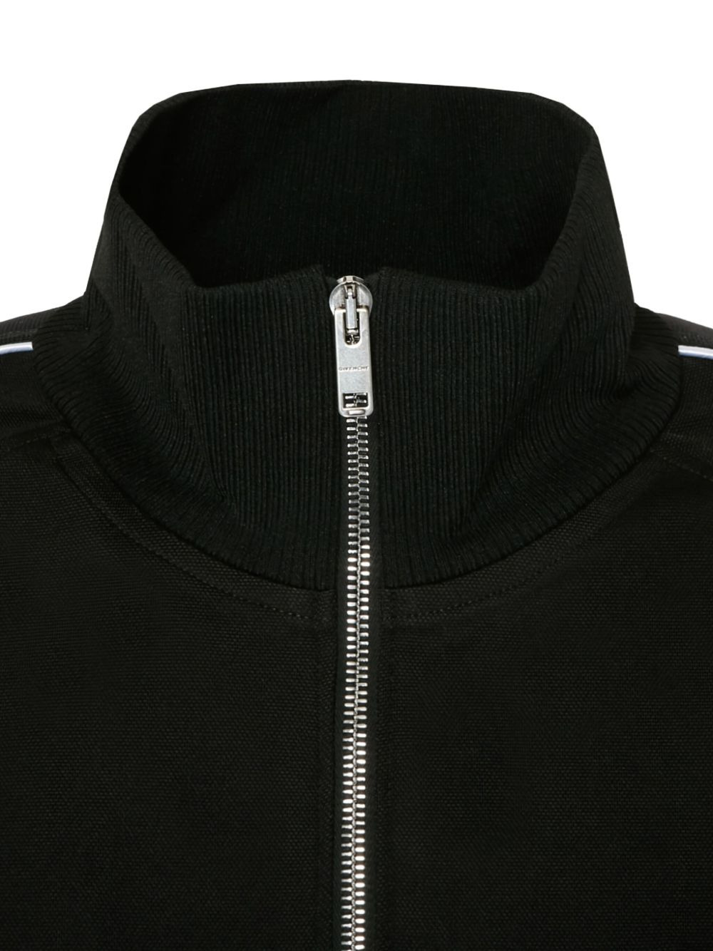 logo tape zipped jacket - 4