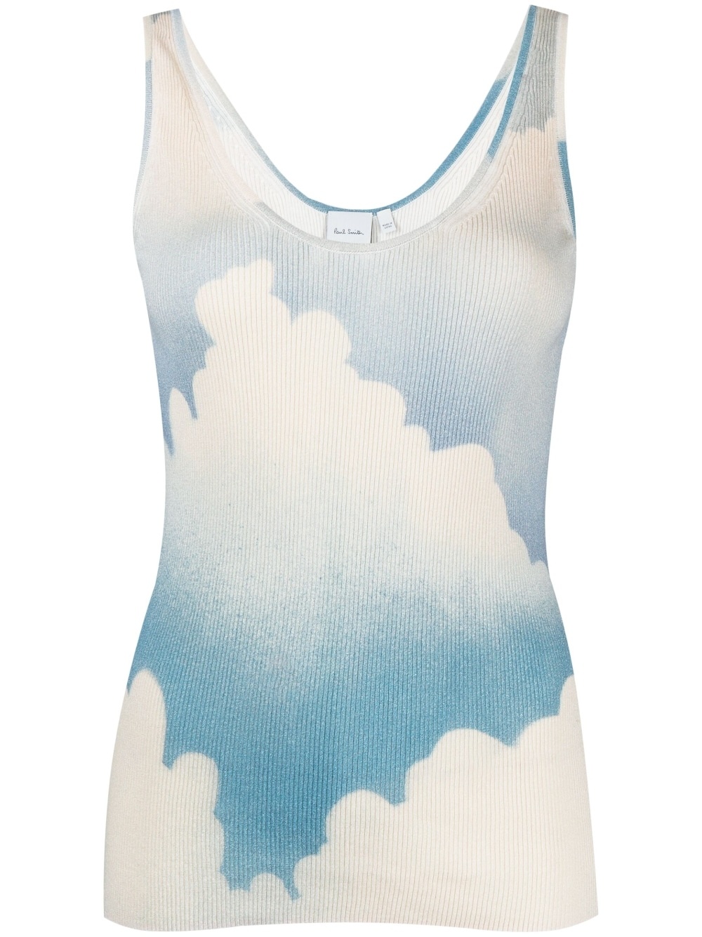 cloud-print knitted top - 1