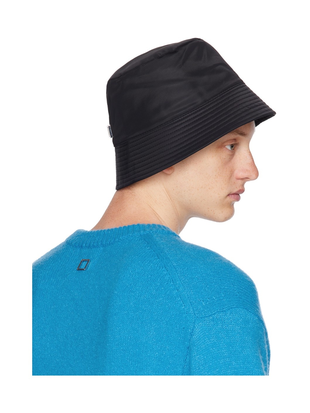 Black Nylon Bucket Hat - 3