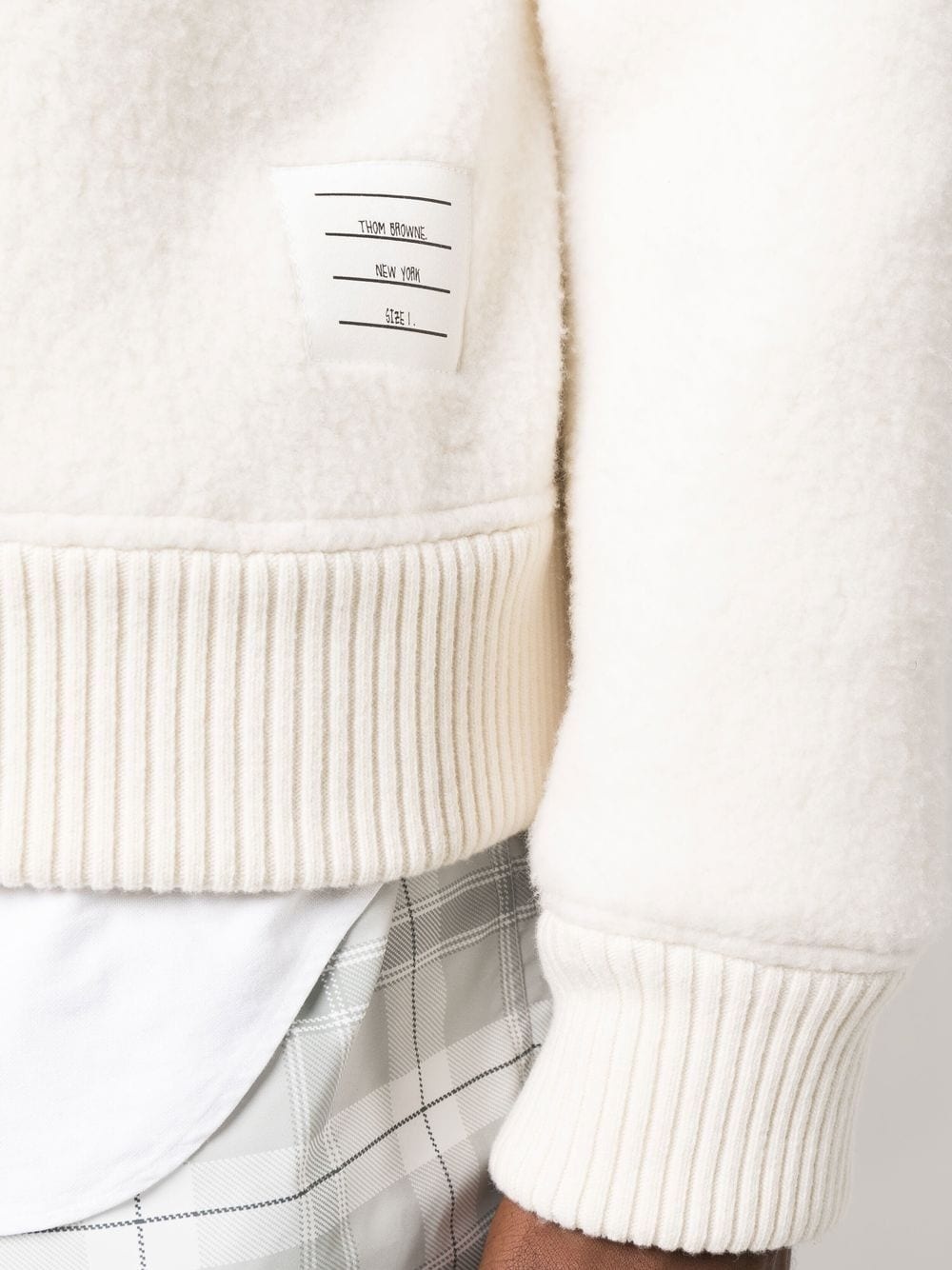 logo-patch crew neck jumper - 5