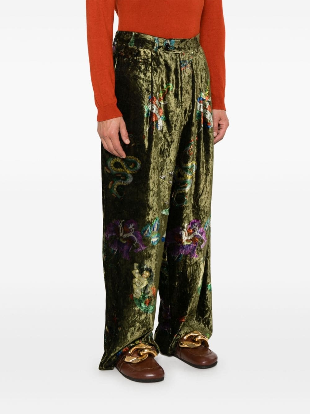 graphic-print trousers - 3