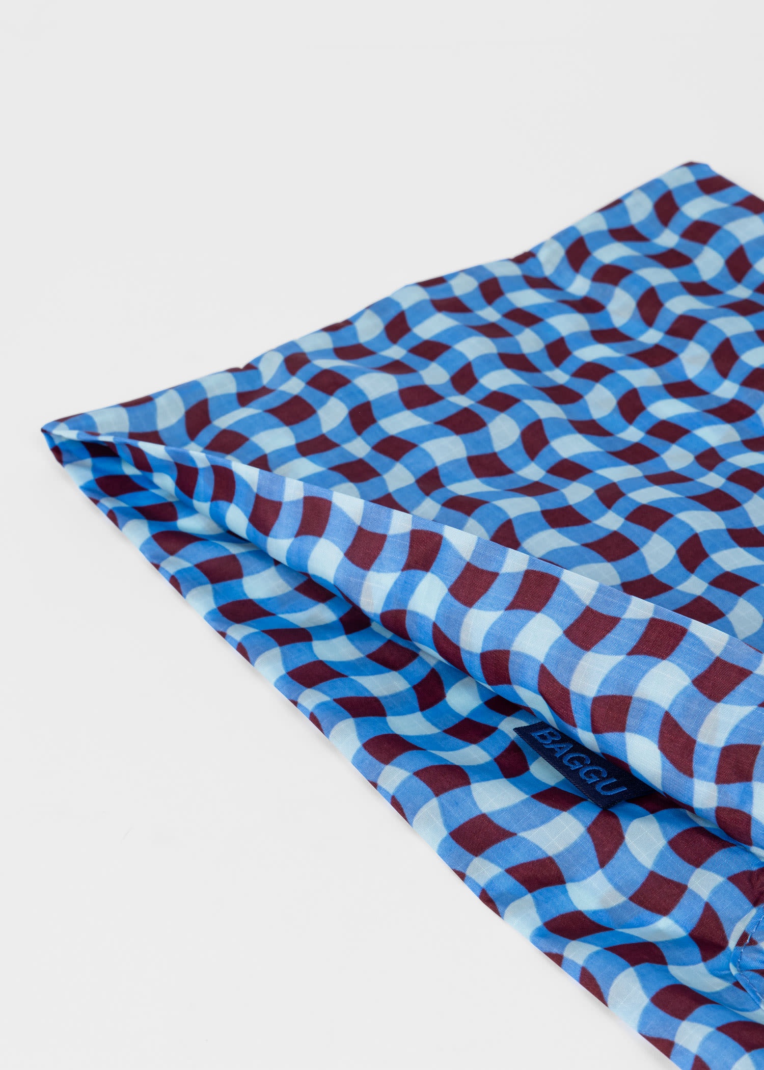 BAGGU Blue Wavy Gingham Baby Reusable Bag - 4
