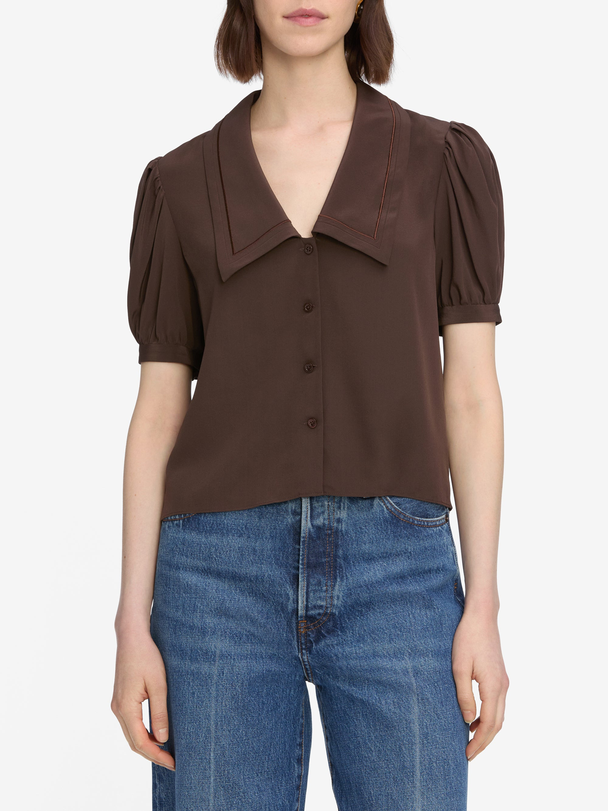 The Sailor Blouse in Coffee - 3