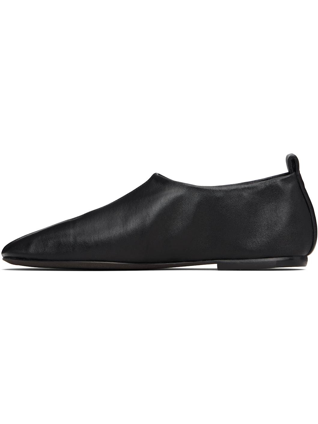 Black Square Toe Loafers - 3