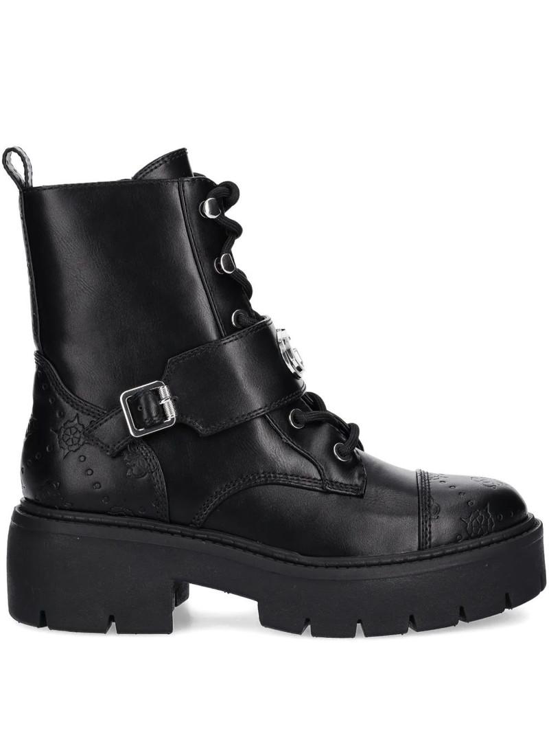 buckle-embellished combat boots 1