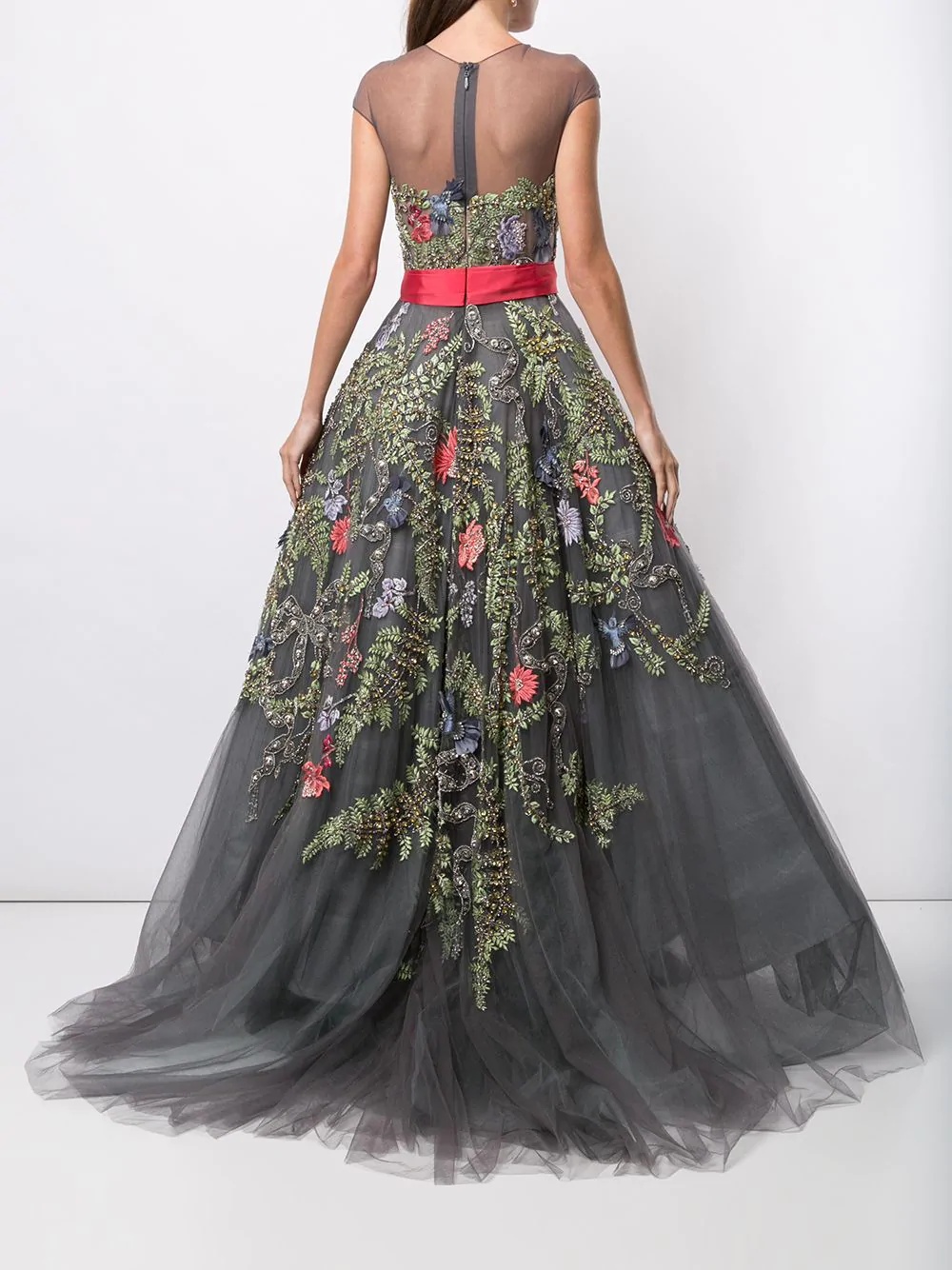 appliqued ball gown - 4