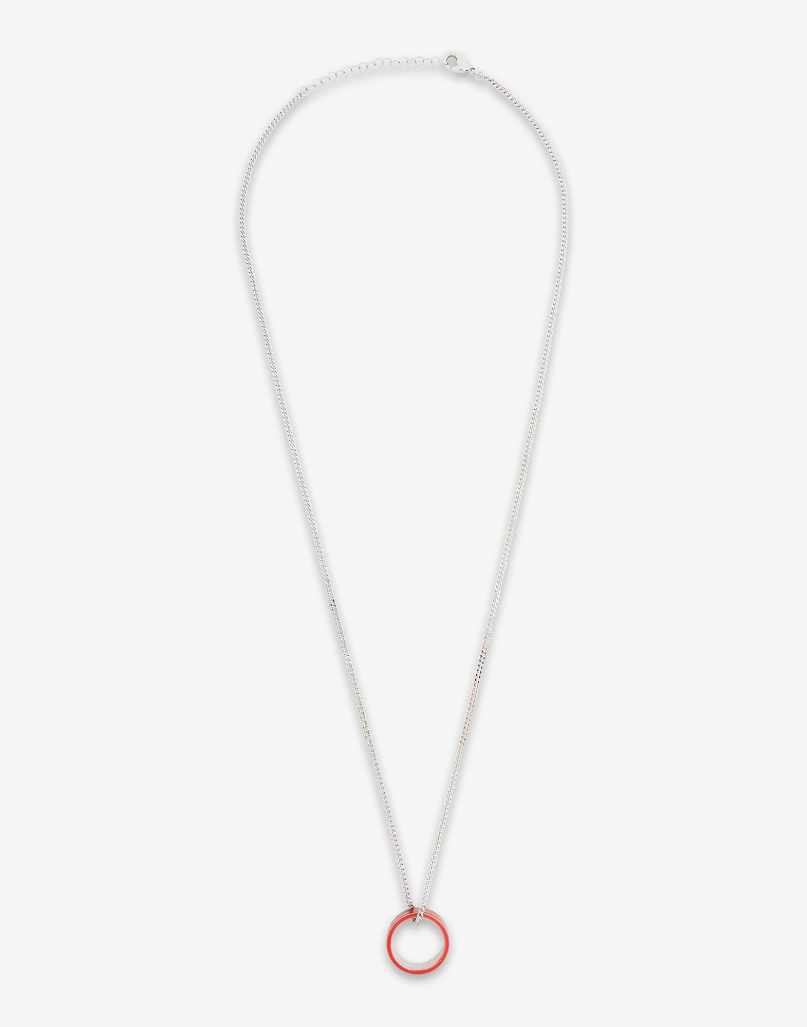 Margiela 6 logo brass necklace - 1