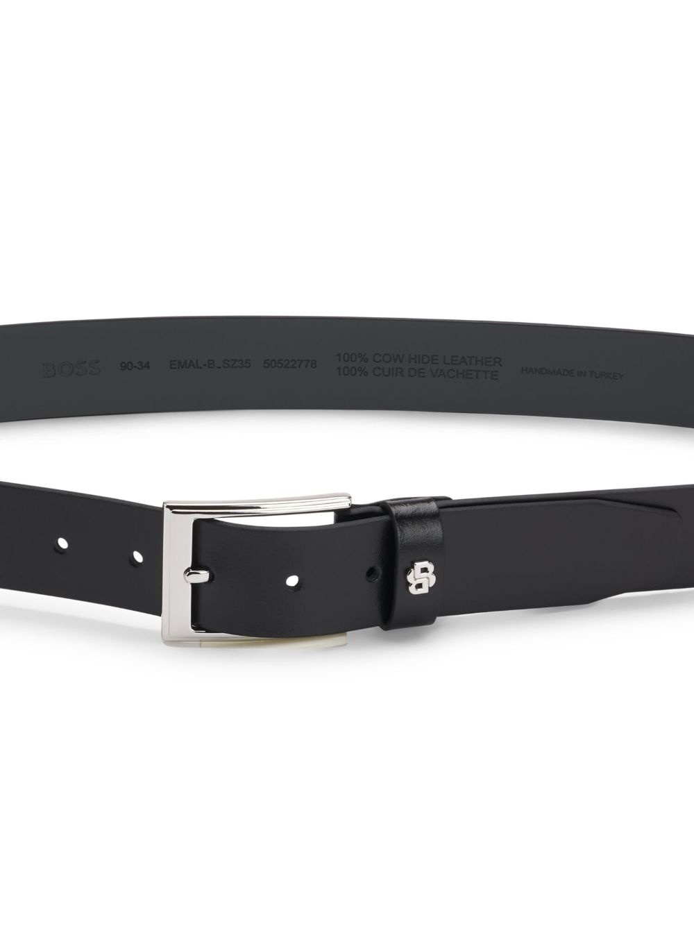 logo plaque-detailing belt - 3