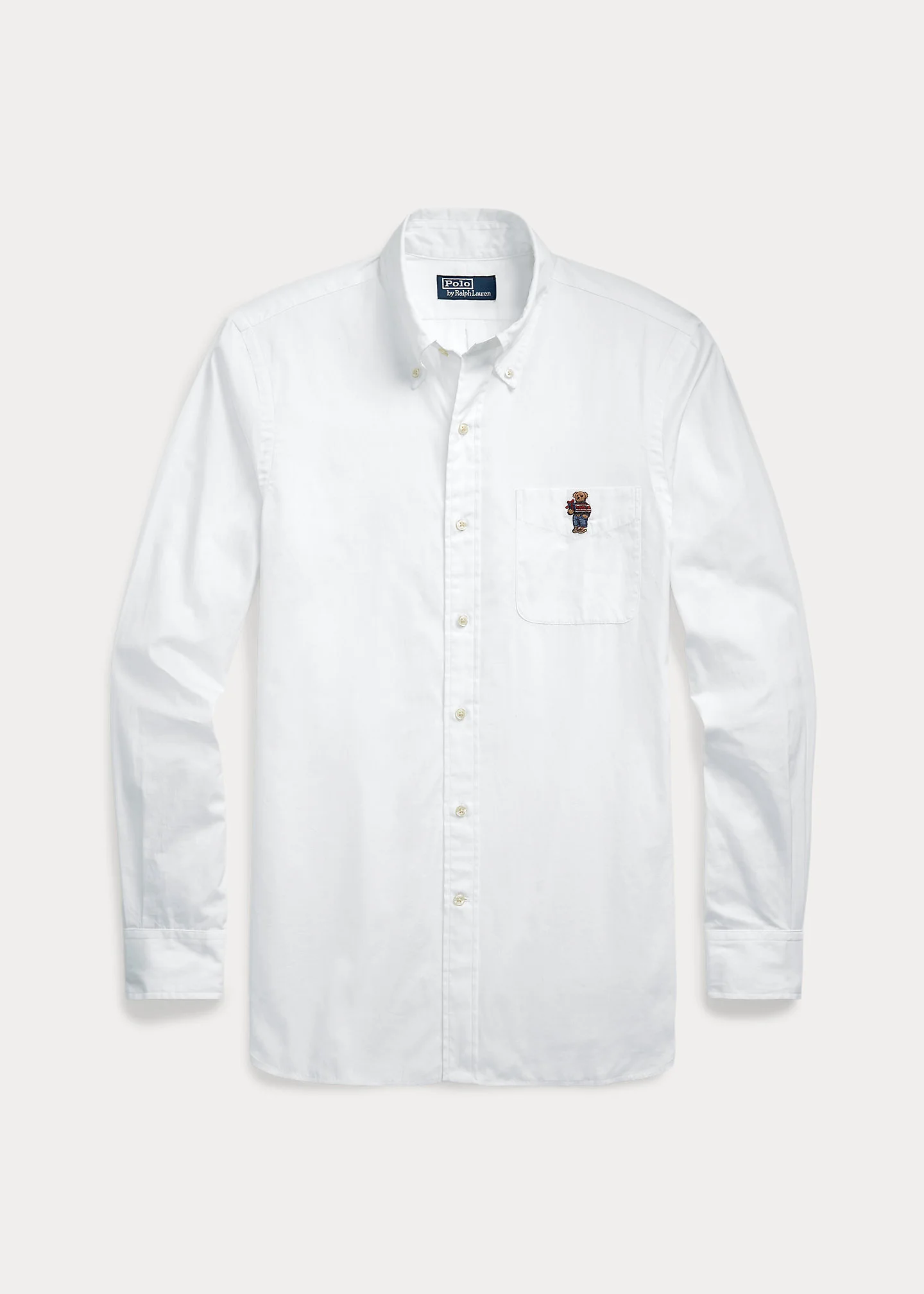 Custom Fit Polo Bear Poplin Shirt - 1