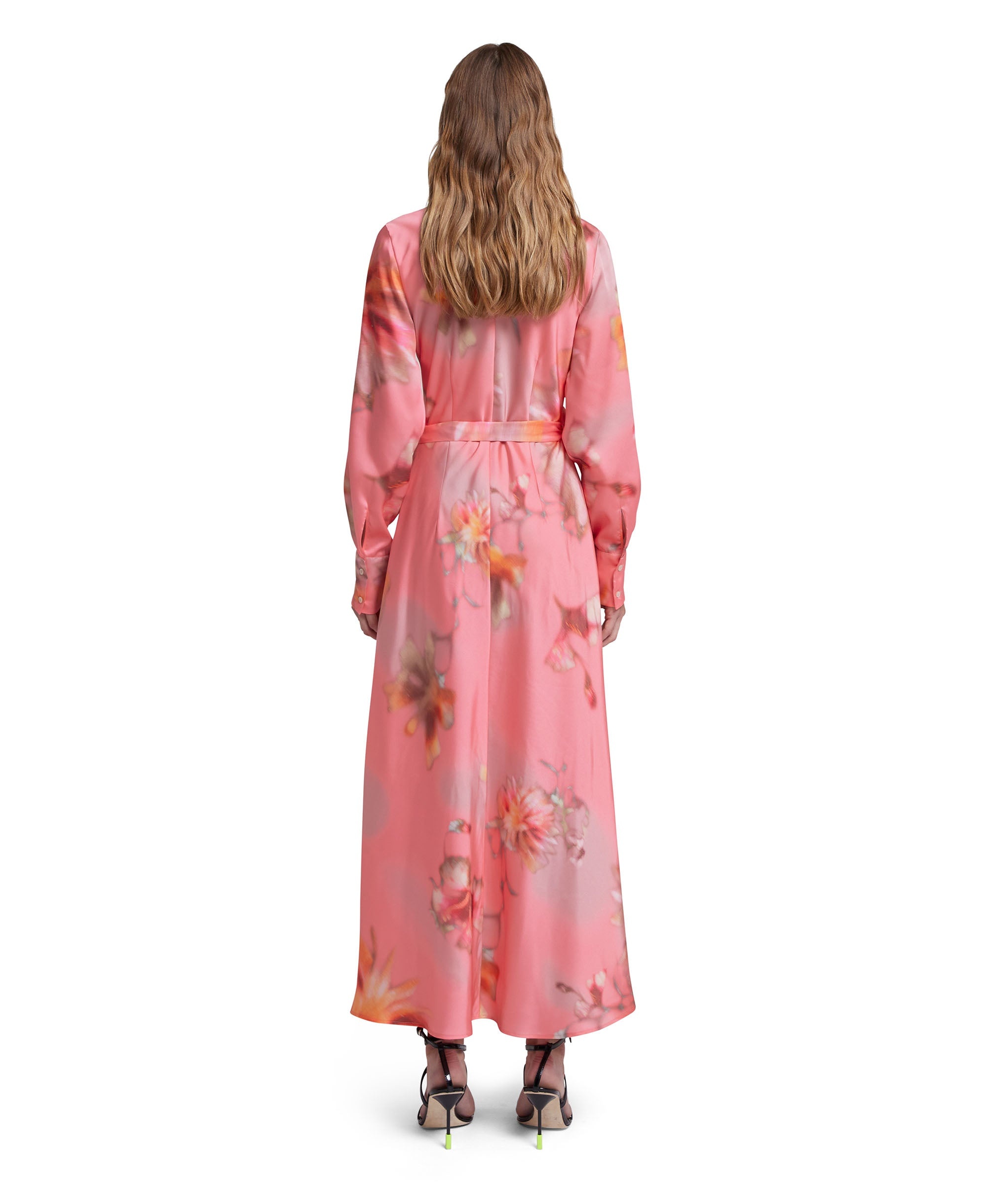 Fluid fabric wrap dress with"desert flowers" print - 3