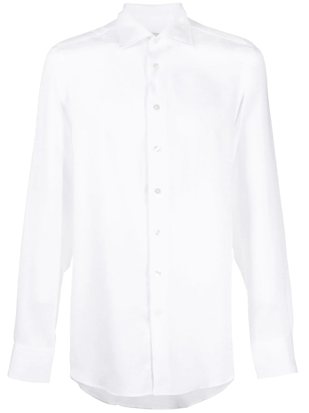 point-collar lyocell shirt - 1