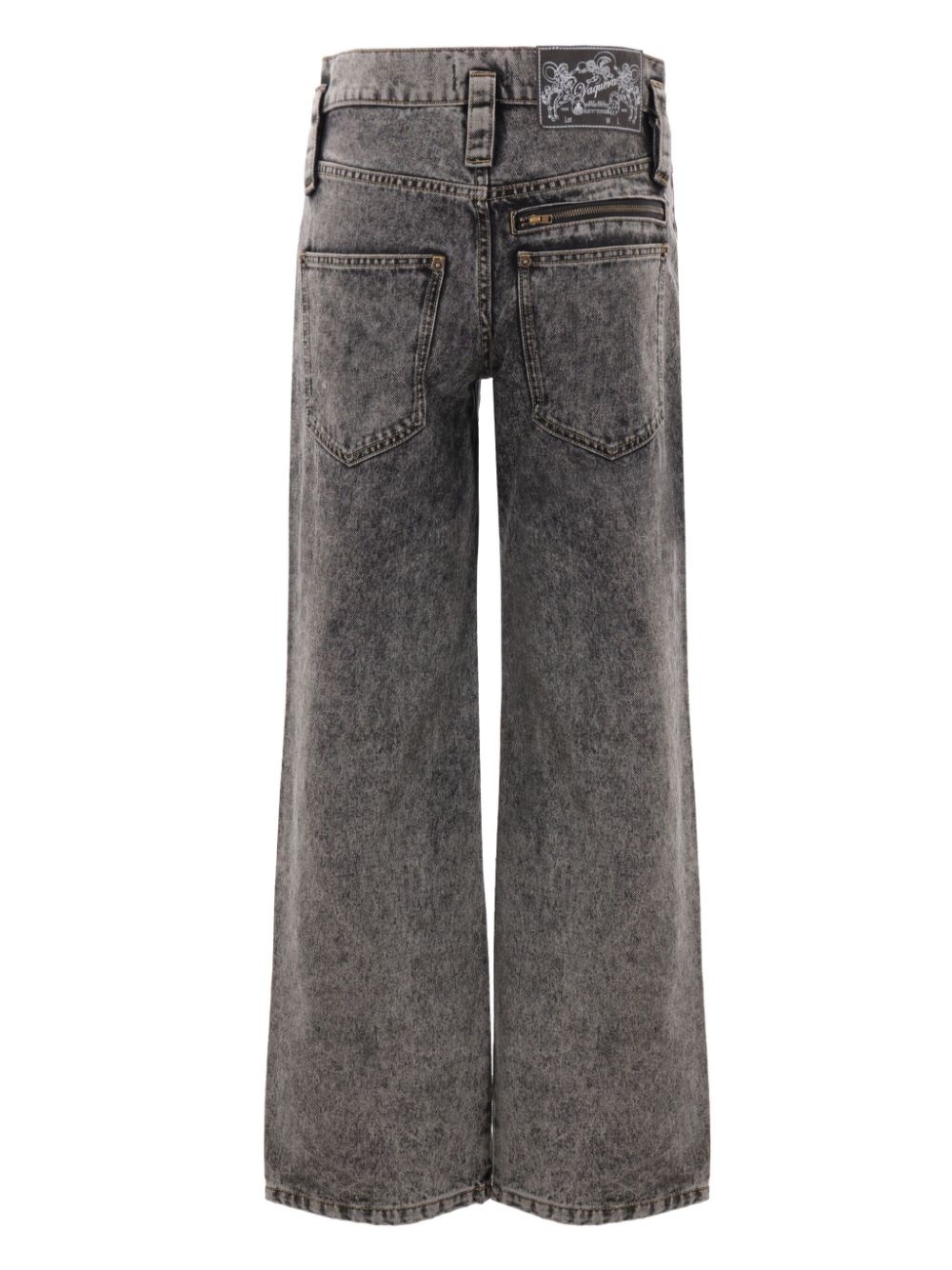 washed wide-leg jeans - 2