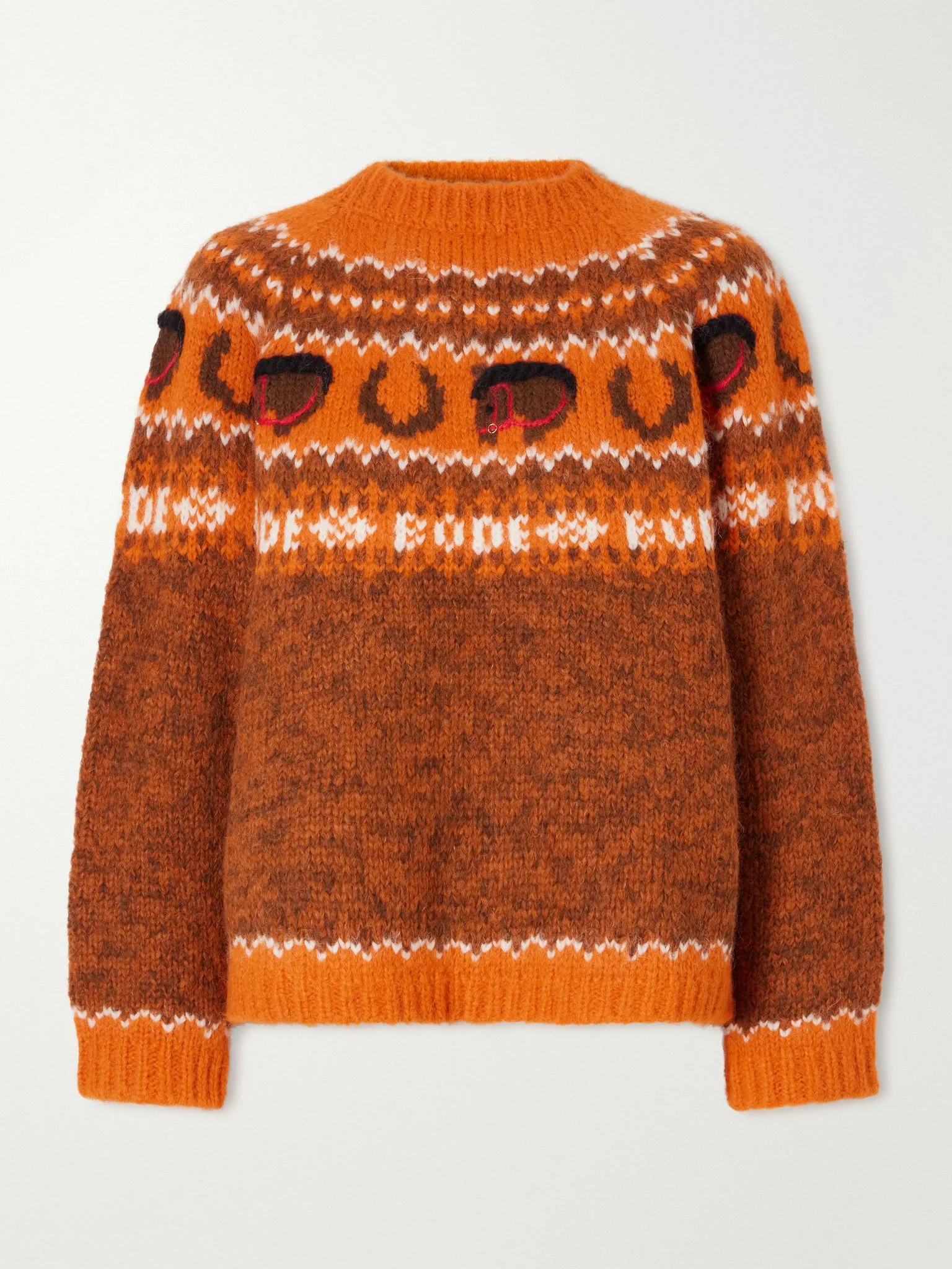 Corral Fair Isle alpaca-blend sweater Orange - 1