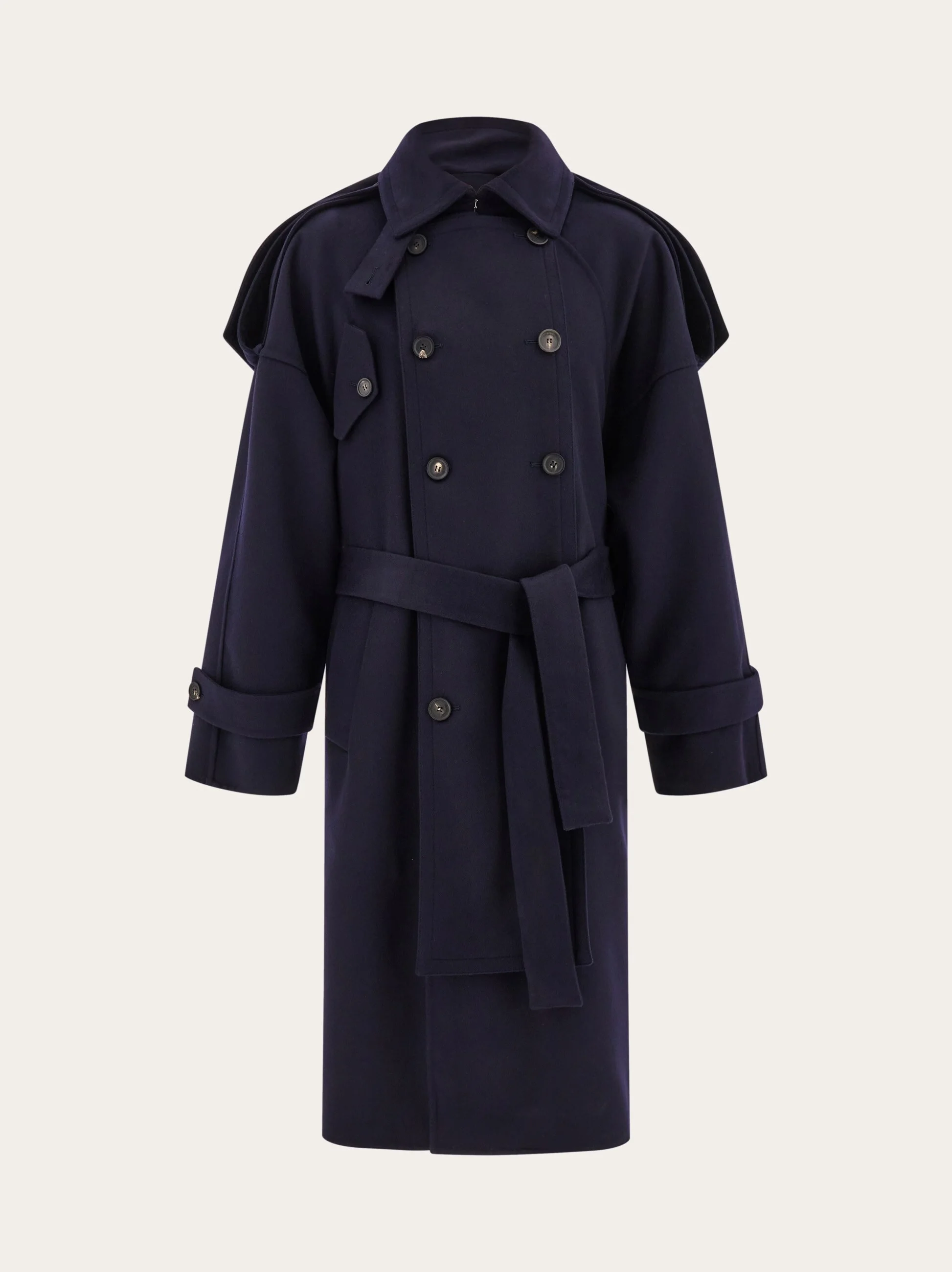 Oversize wool and cashmere coat - 1