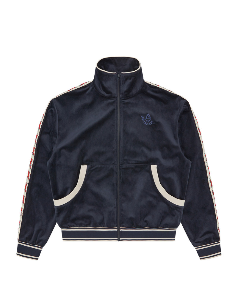 RUNNING DOG TAPED VELOUR TRACK TOP 1