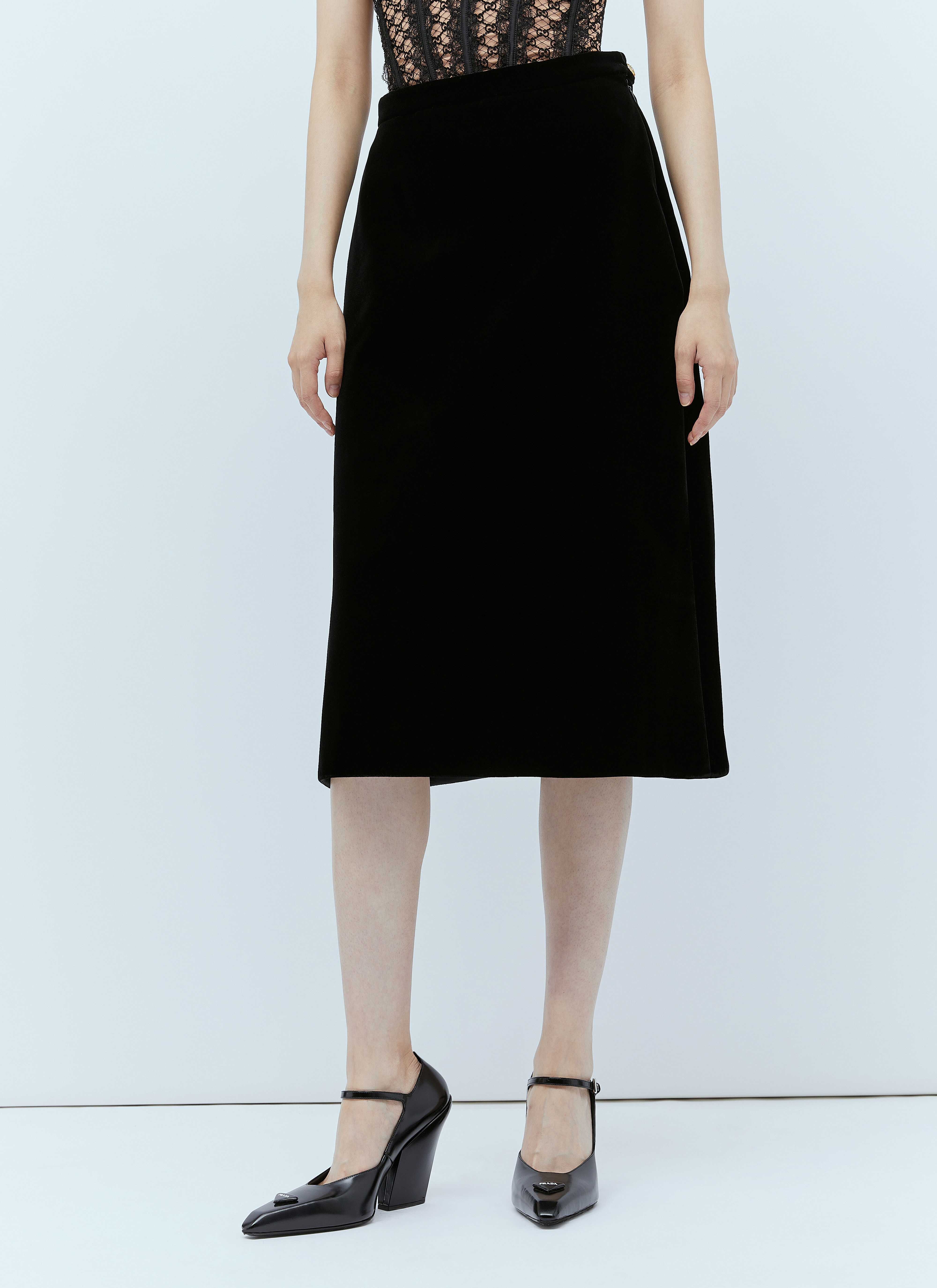 スカート Gucci Velvet Skirt GUCCI Velvet A-Line Skirt | lncc | REVERSIBLE