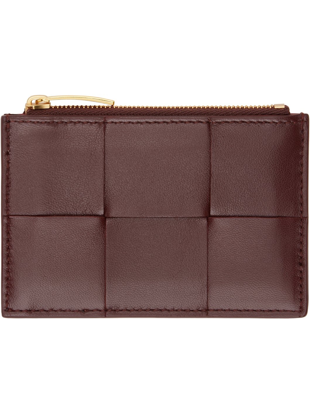 Burgundy Cassette Zippered Card Holder - 1