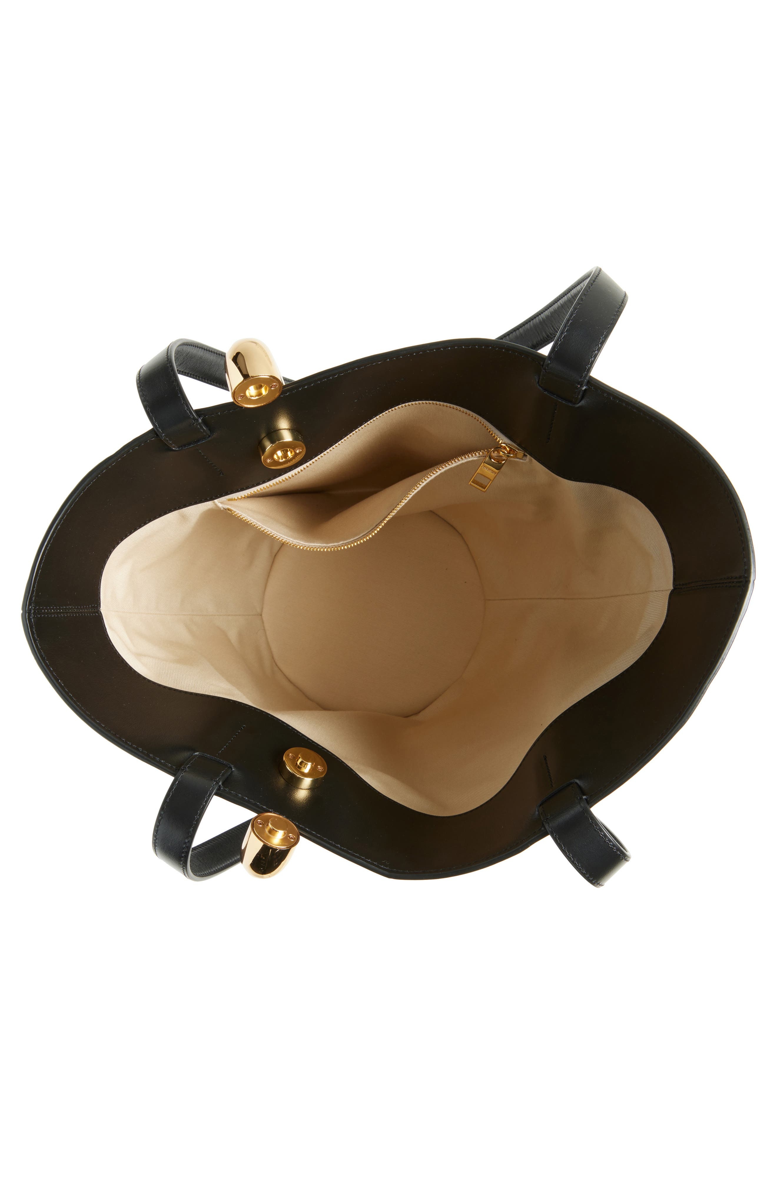 Jacquemus The Medium Bambola Asymmetric Leather Bucket Bag in Black 990 at Nordstrom - 5
