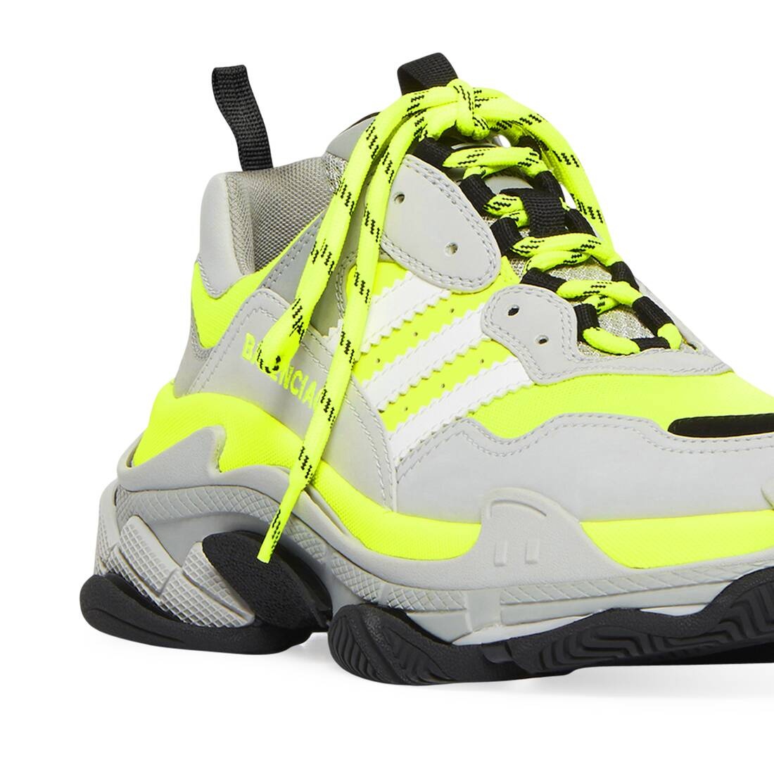 Men's Balenciaga / Adidas Triple S Sneaker in Fluo Yellow - 5