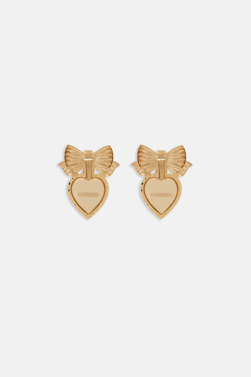 Alessandra Rich METAL HEART EARRINGS WITH CRYSTAL EMBELLISHMENT outlook
