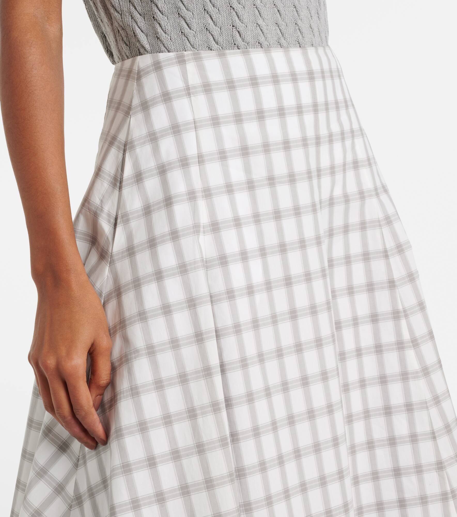 Cotton midi skirt - 4