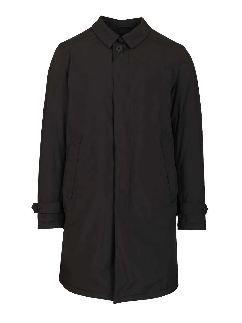 Padded Trench Tech Nylon Prometeo Coats Black - 1