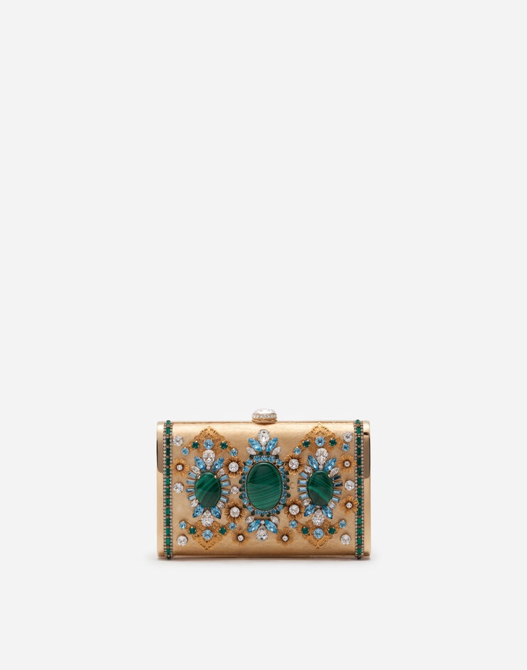 Metal Marlene clutch with jewels - 1