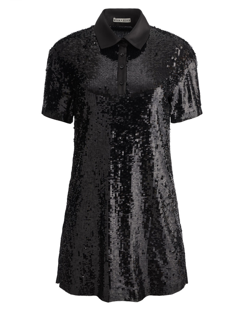 TREVA SEQUIN BOXY OVERSIZED 폴로 드레스 1