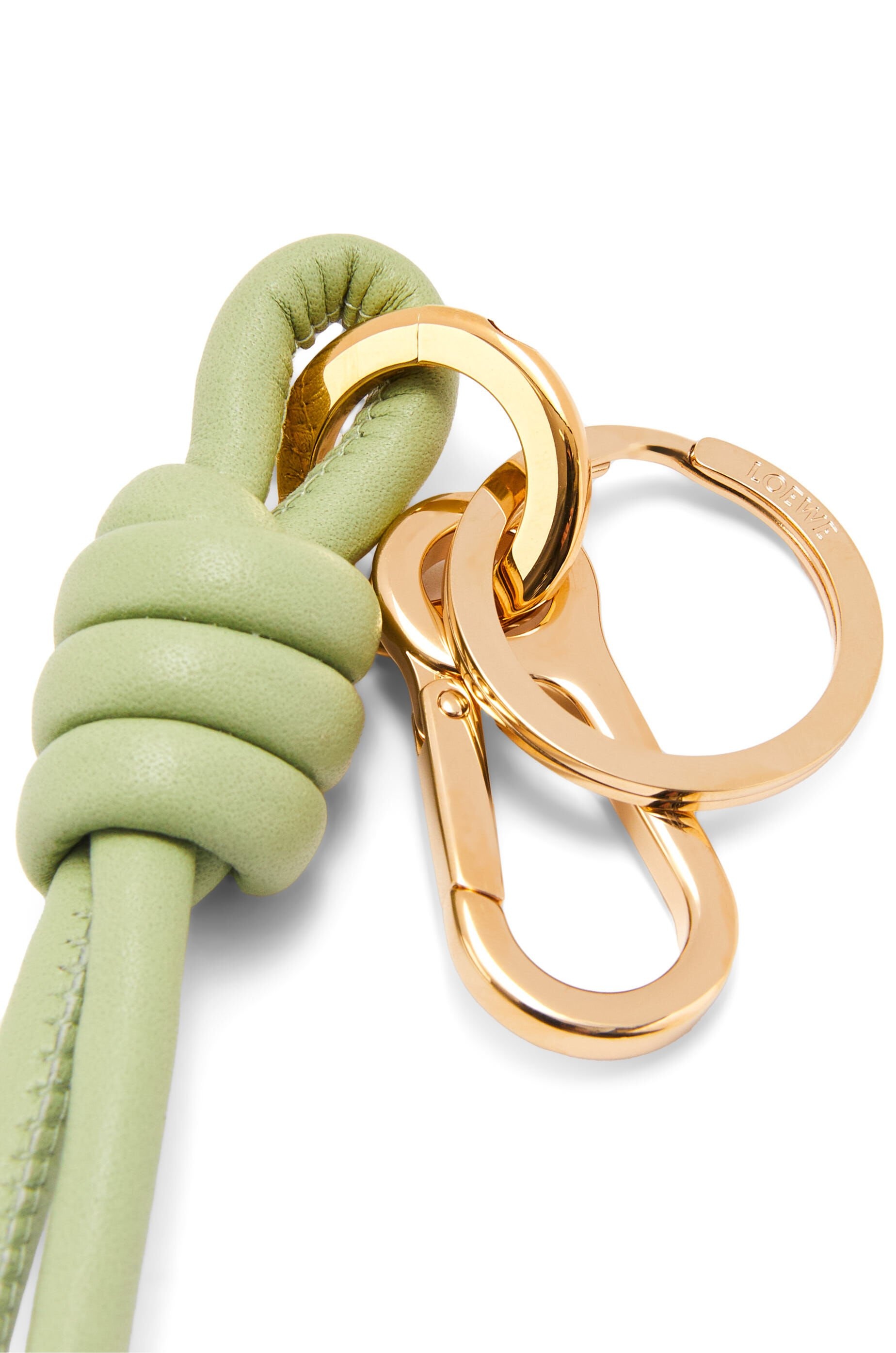 Knot charm in classic calfskin and brass - 3