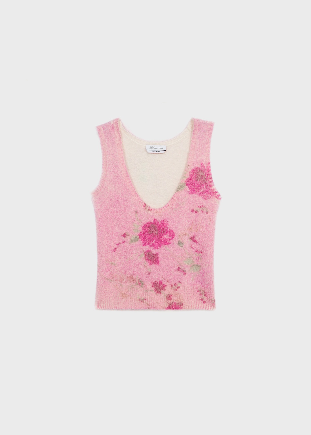 ALPACA BLEND TOP WITH ROSES PRINT - 1