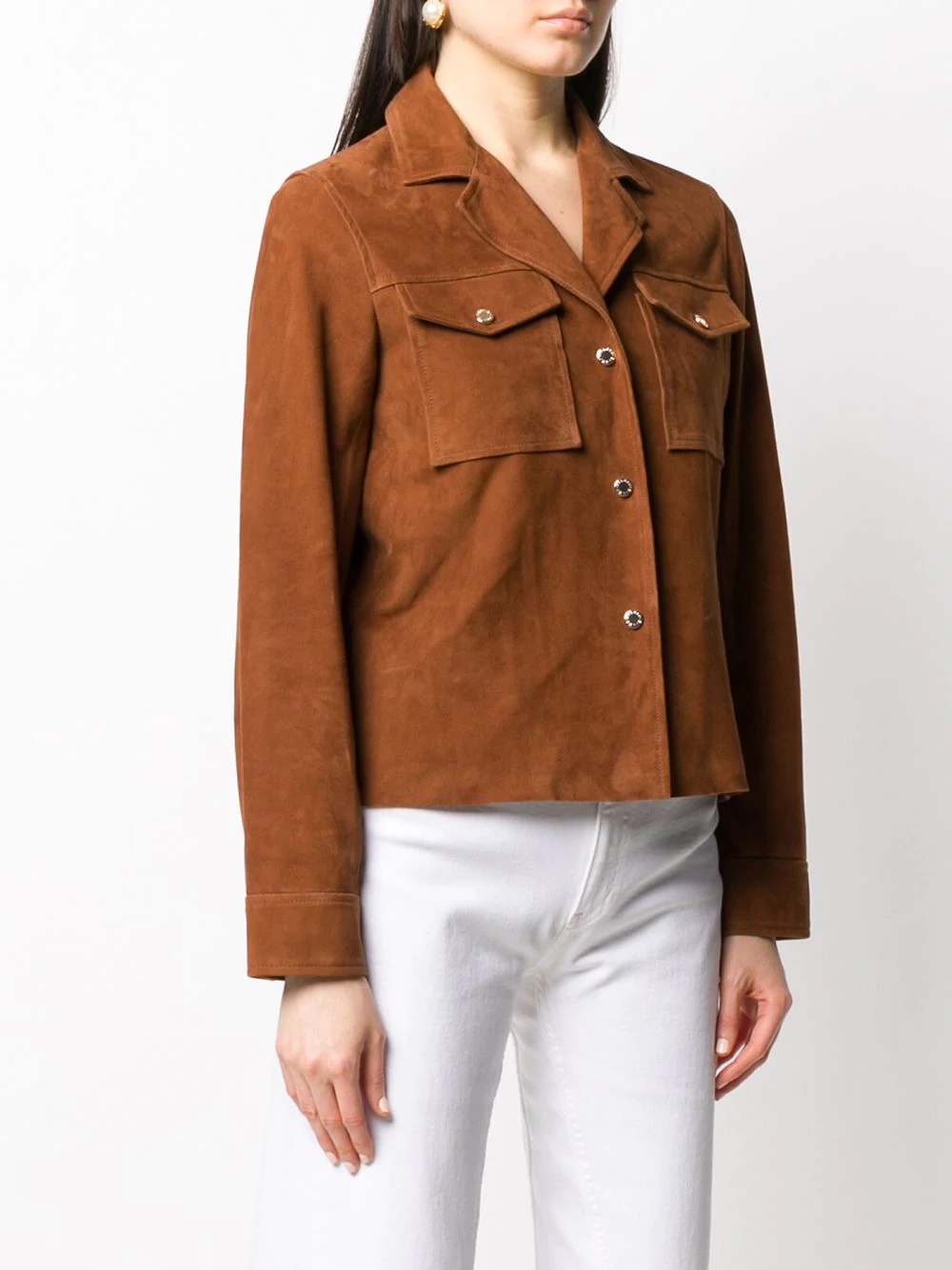 suede boxy fit jacket - 3