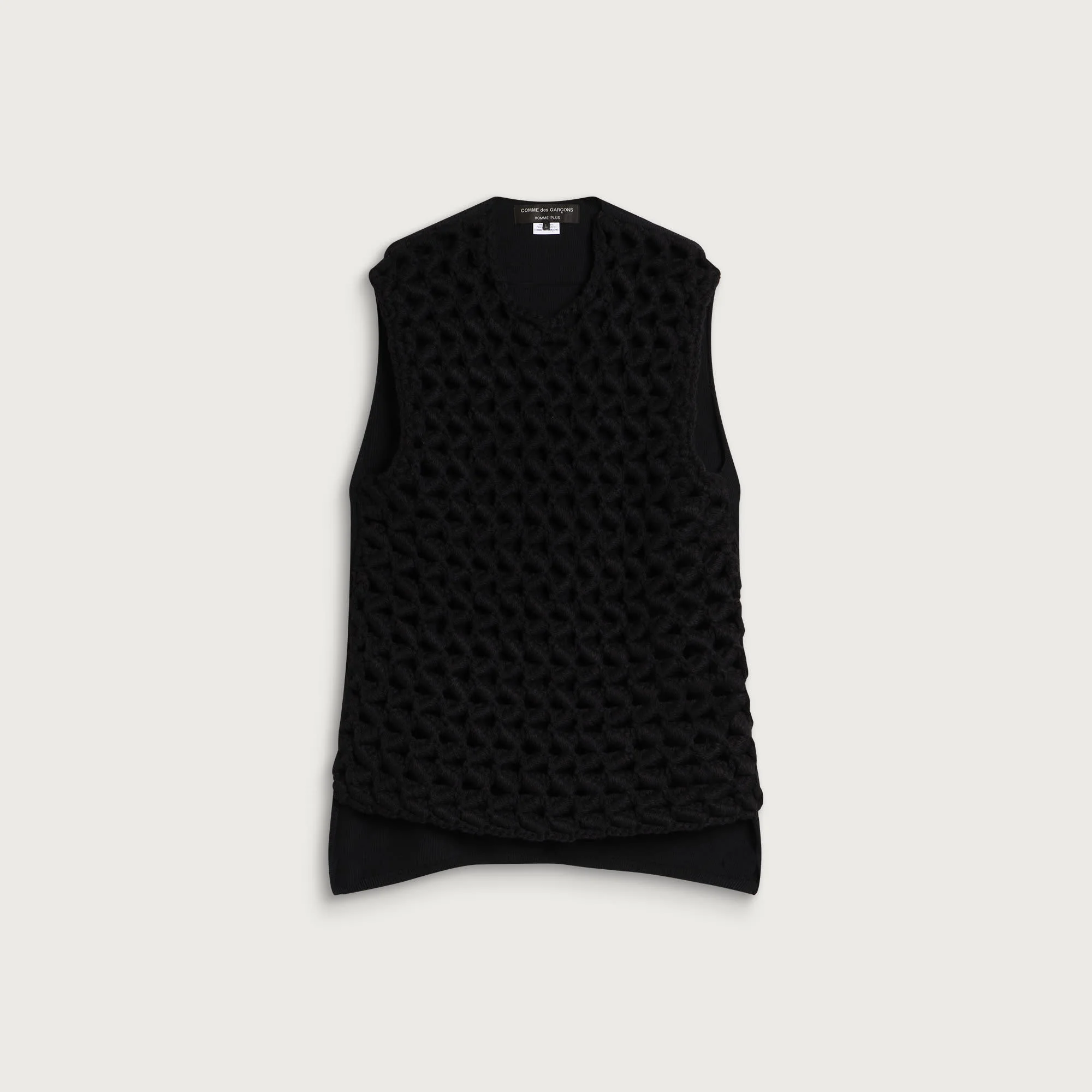 Comme des Garçons Homme Plus Open Weave Crochet Vest - 1