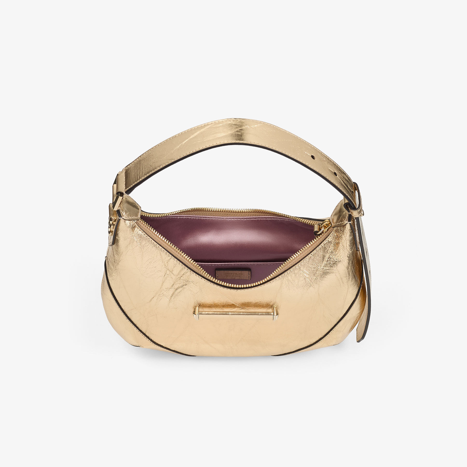 Bar Hobo S
Gold Vintage Metallic Leather Shoulder Bag - 4